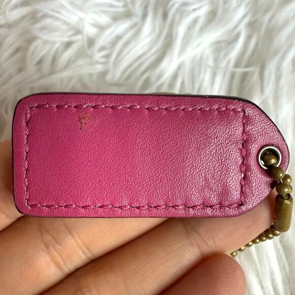 1.5" y2k COACH Vintage Fob Bag Charm Hang tag Hangtag - Picture 2 of 2